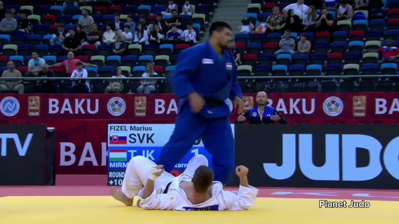 Marius FIZEL 🇸🇰 🆚️ Shakarmamad MIRMAMADOV 🇹🇯 | 1 раунд /+100кг | Большой Шлем Баку 2023