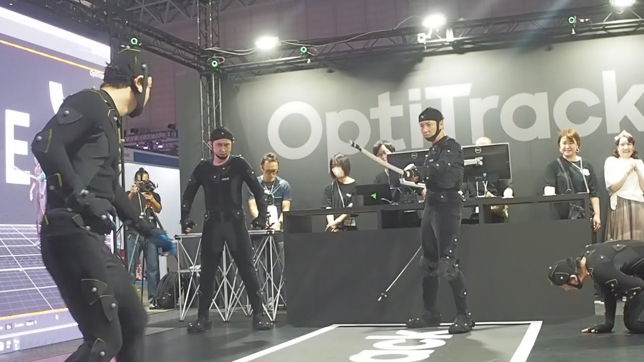 【東京ゲームショウ2023】ゲームアクションや軟体芸をOptiTrackでモーションキャプチャ