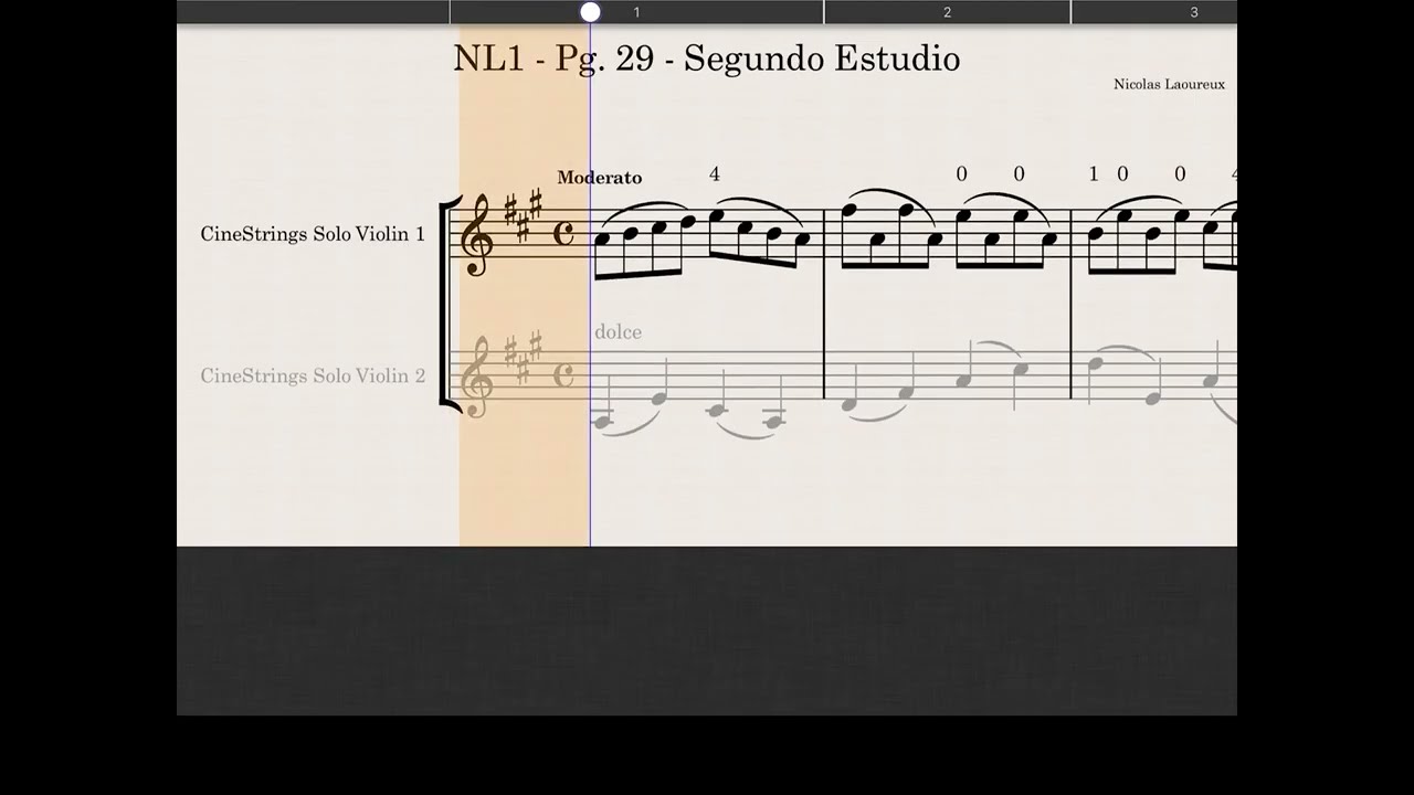 Pg 29 - Segundo Estudio - Violin 1 - Nicolas Laoureux I - Violino