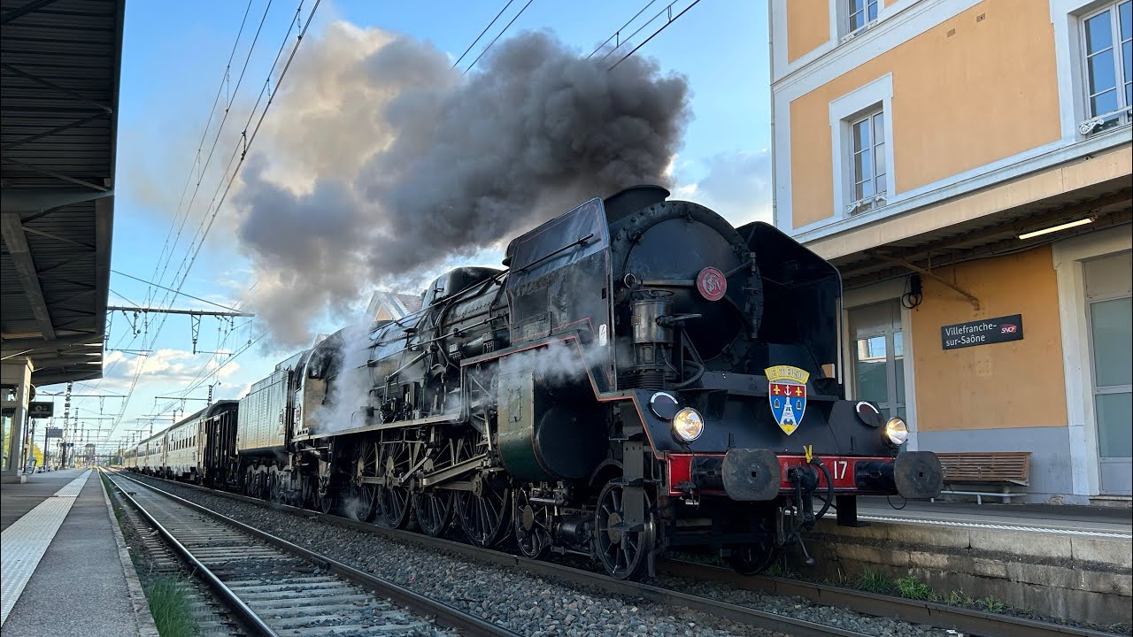 La belle 241 P17 en tête du Parc des Oiseaux Express !