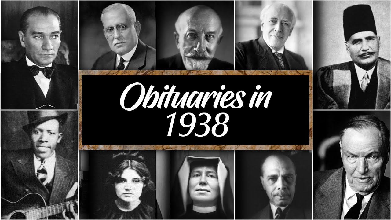 Obituary in 1938: Famous Faces We Lost in 1938