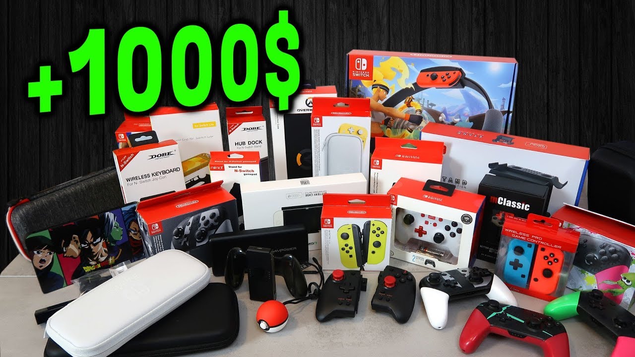 gasté 1000$ en ACCESORIOS para mi Nintendo SWITCH 😨 te los enseño TODOS