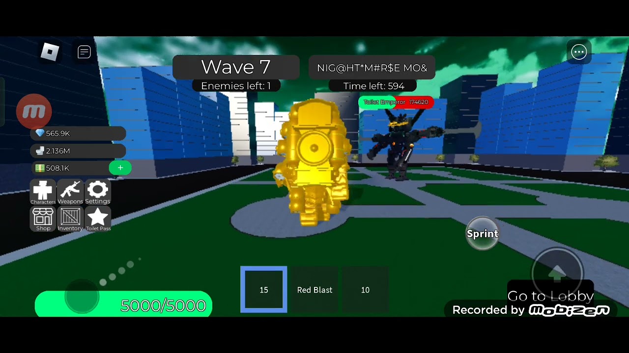 Super Toilet Brawl Can Blooper Titan Clock Solo Nightmare mode?