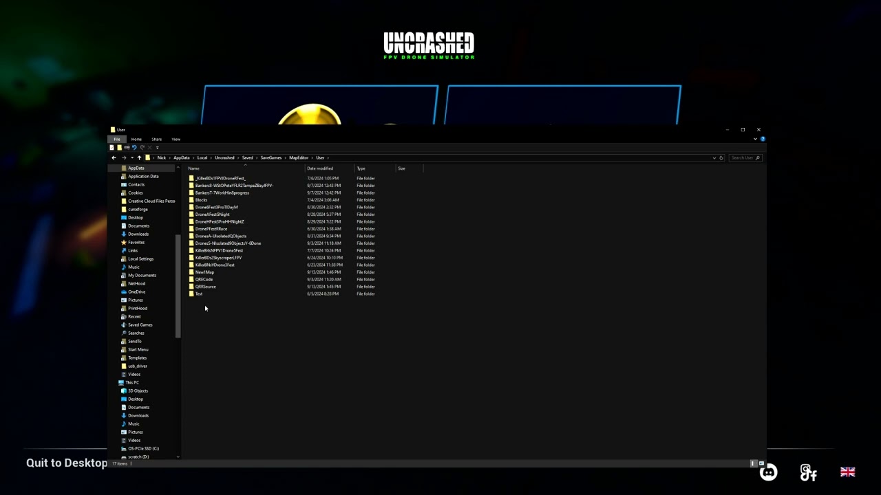 Uncrashed FPV Sim - Level Editor - Moving Objects Between Maps