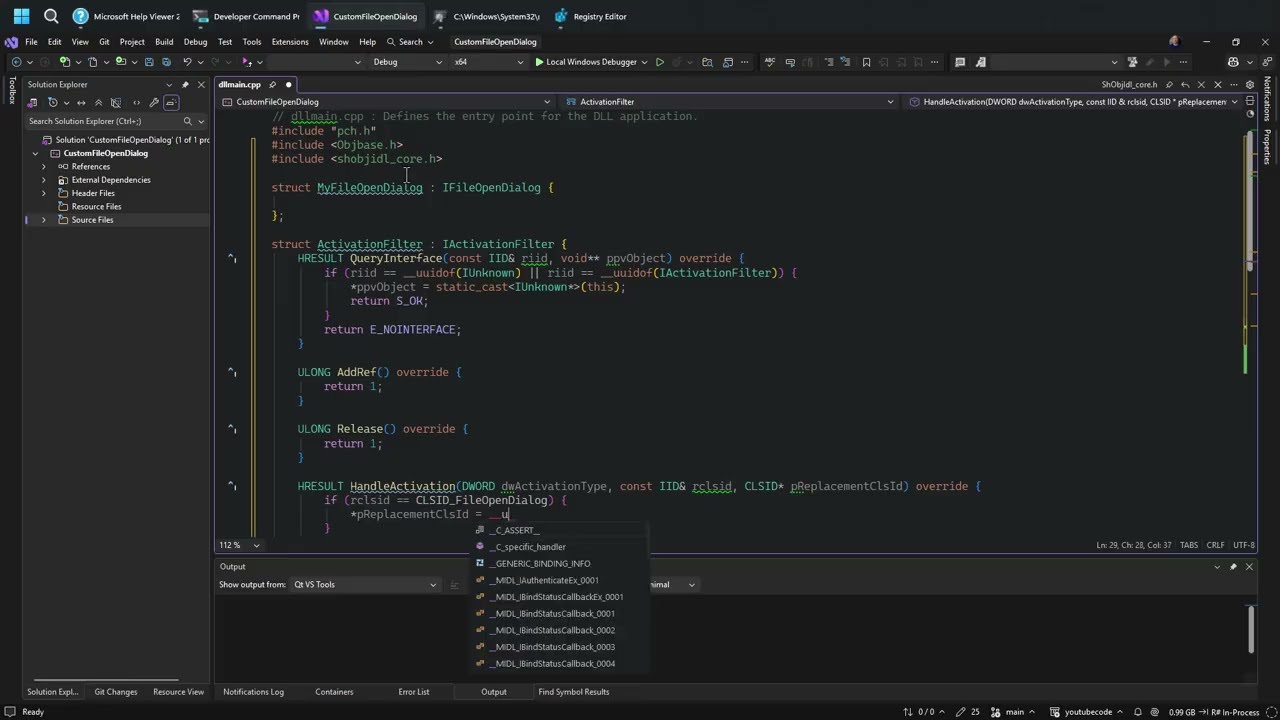 Перехват COM с помощью CoRegisterActivationFilter