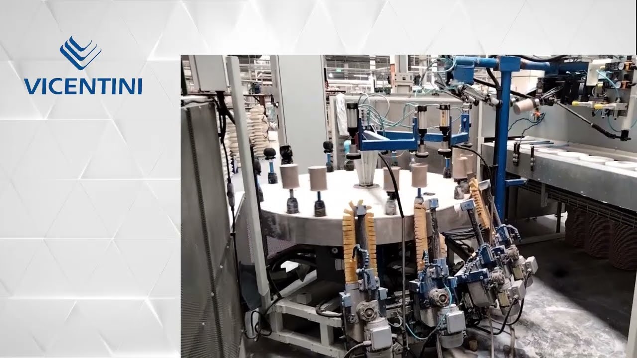 VICENTINI FTV2160 TYPE AUTOMATIC PRODUCTION LINE FOR CUPS AND SAUCERS
