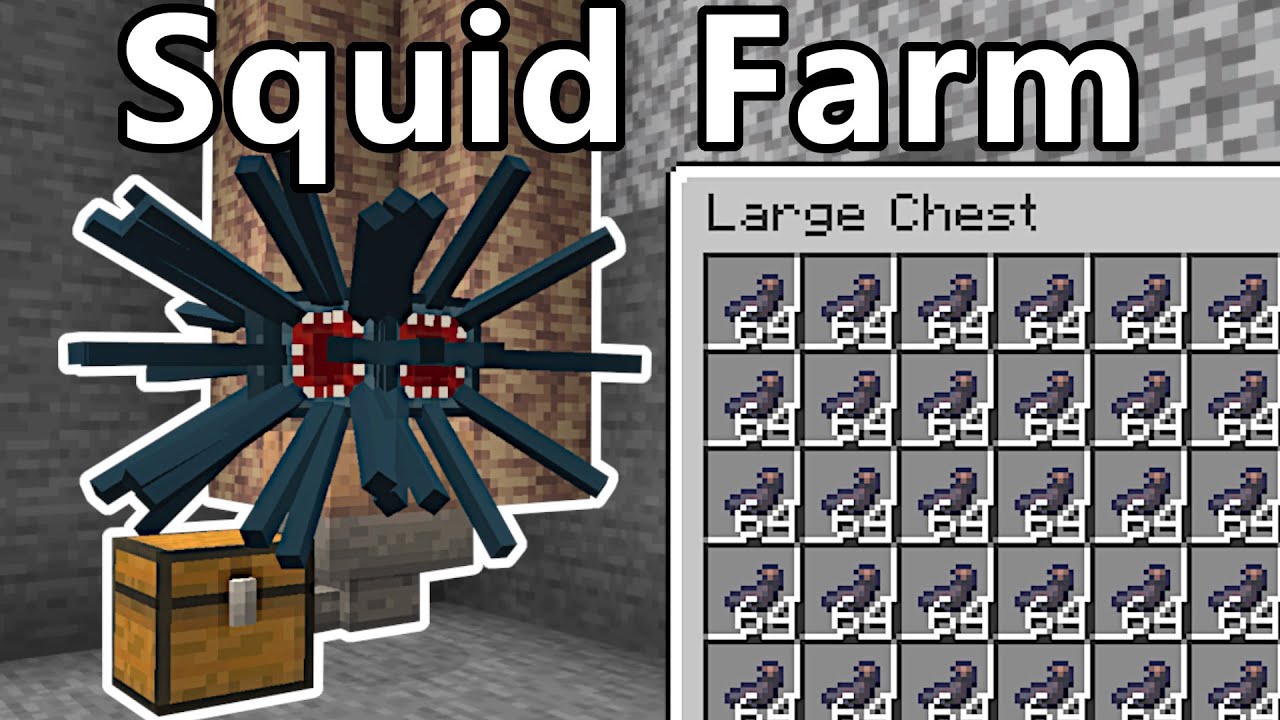 Squid Farm / Inc Sac | 5500+/hr | Minecraft 1.20+