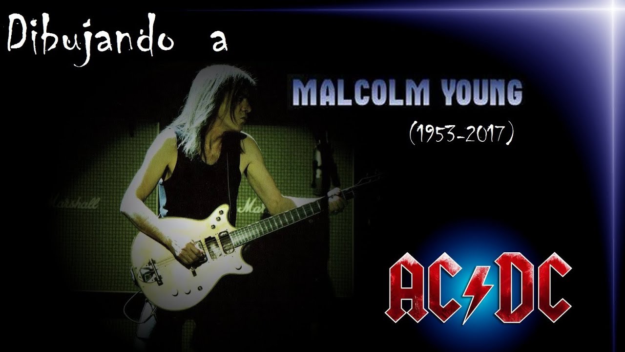 Dibujando a Malcolm Young (AC/DC) 