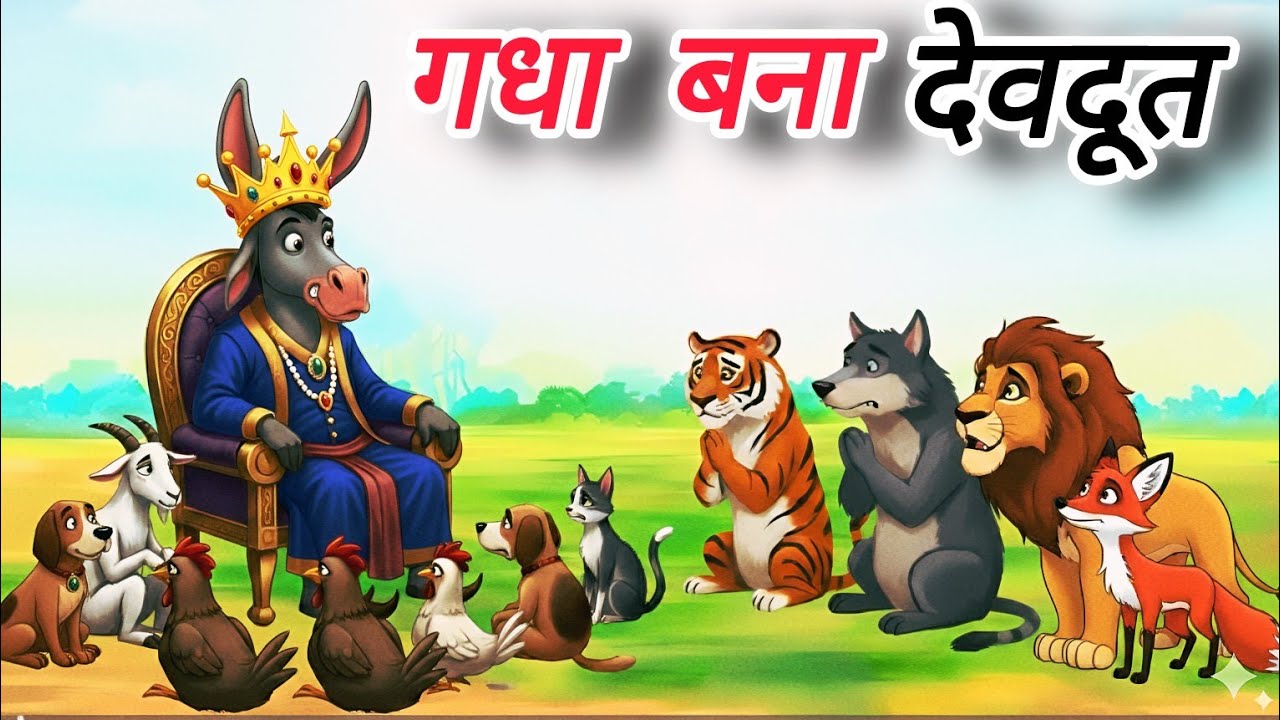  गधा बना देवदूत | जंगल में मच गया हंगामा | Sher vs Gadha Hindi Kahani | toon kahani world 