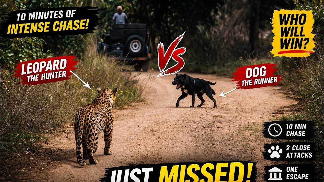 &ldquo;10 Minutes Chase 😱 Leopard vs Dog | But The Ending Will Shock You!&rdquo; 
