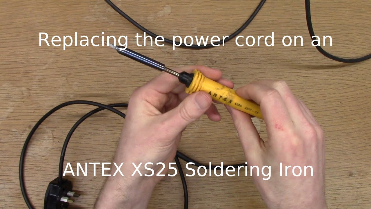 Replacing the power cord on an ANTEX XS25 Soldering Iron