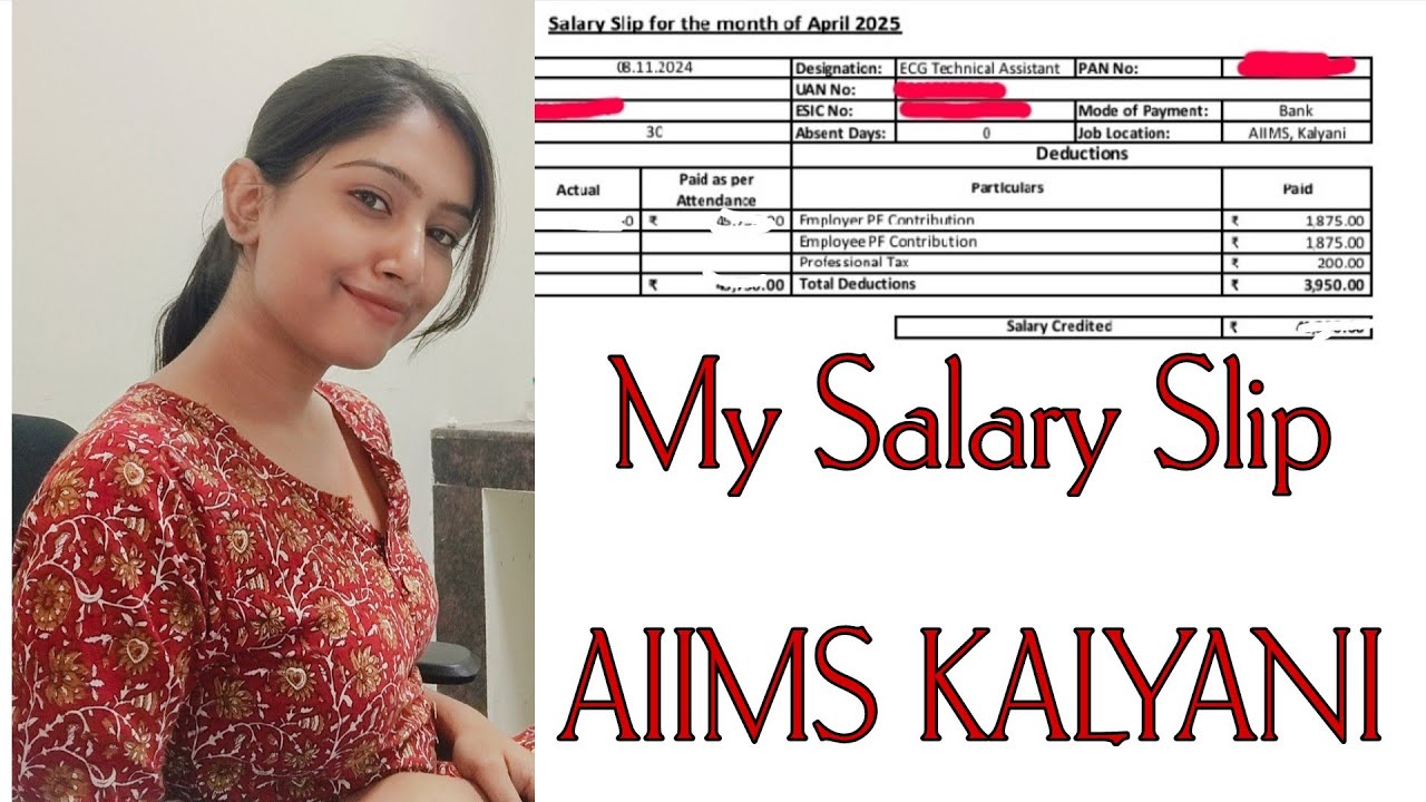 AIIMS KALYANI | My Salary Slip | ECG TECHNICAL Assistant | Paramedical #salary #medical