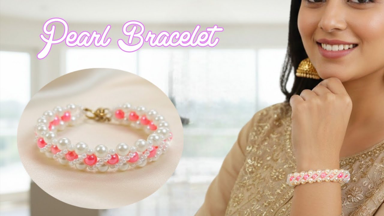 PINK  BRACELET FOR VALENTINE GIFT  2026 #550 | MAKING  HANDMADE JEWELLERY | HOW TO MAKE ORNAMENTS