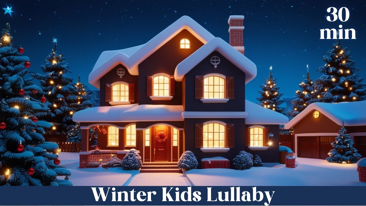Winter Night Lullaby | 30-Minute Piano & Soft Voice for Baby Sleep