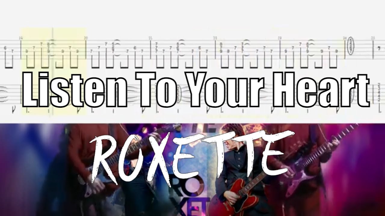 Roxette Listen to your heart Guitar cover with tab