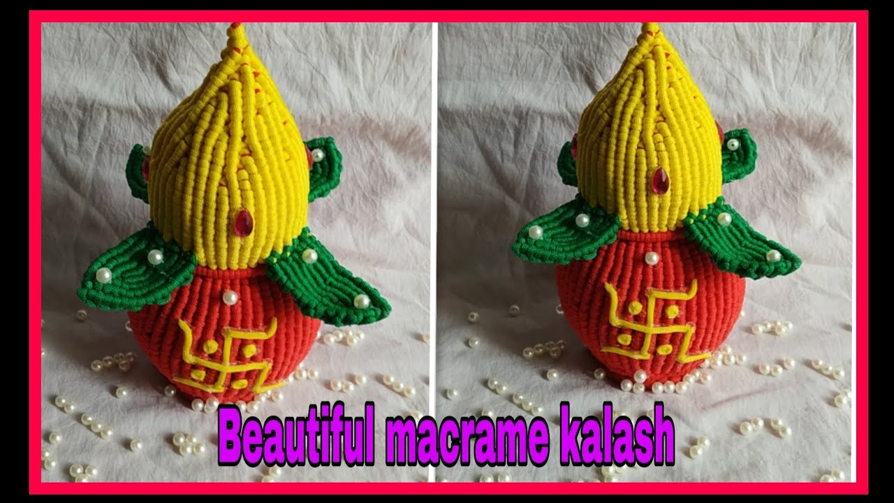 Beautiful macrame kalash on subscriber's  request 😍.