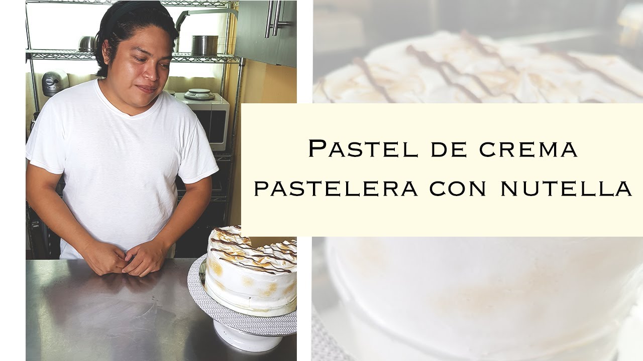 Pastel de crema pastelera con nutella