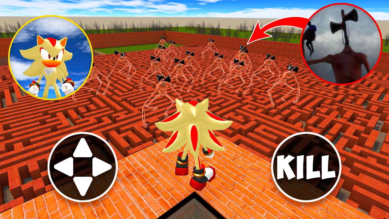 Ultra Shadow vs 100 Siren Heads in the Maze – INSANE GMod Battle!