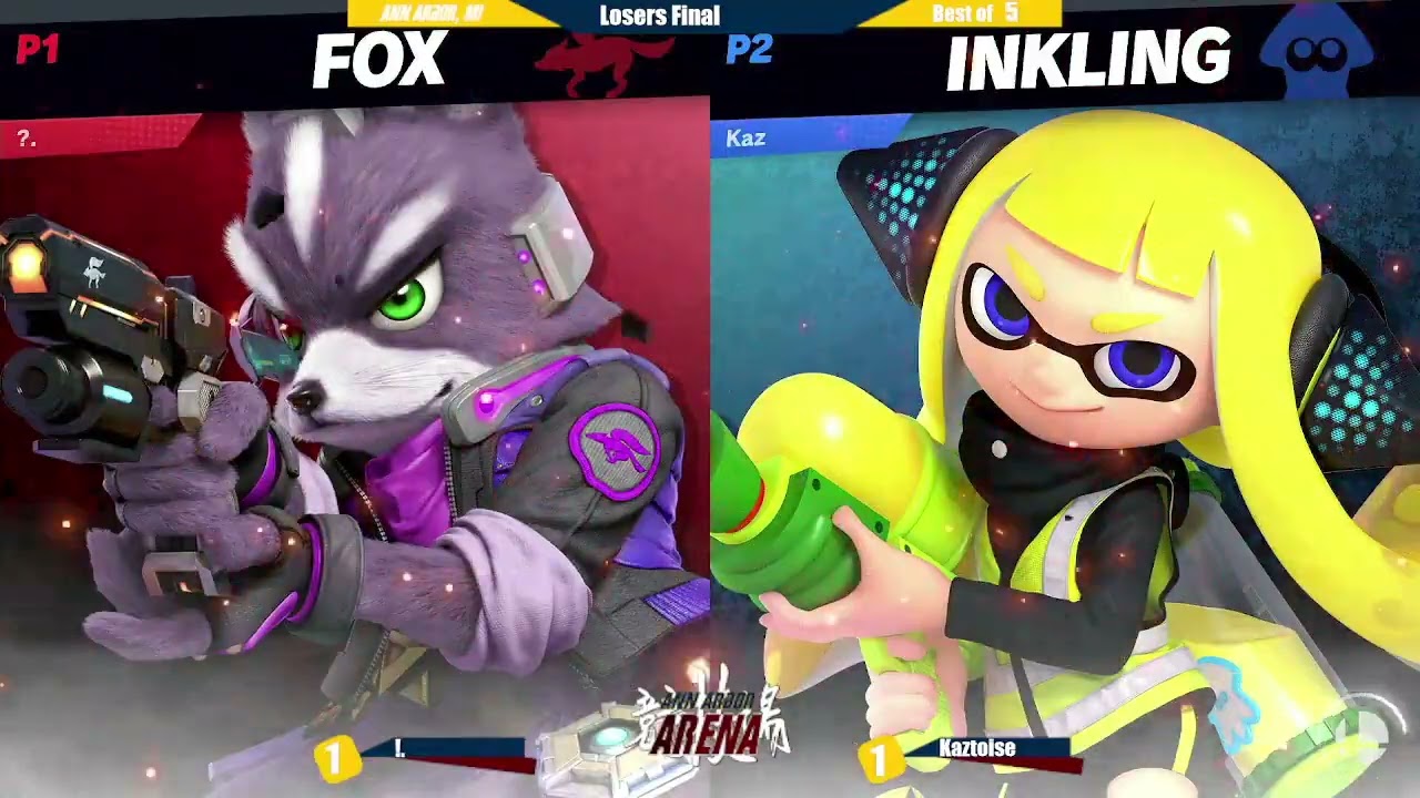 Ann Arbor Arena 106 Losers Finals !. (Fox) vs. Kaztoise (Inkling)