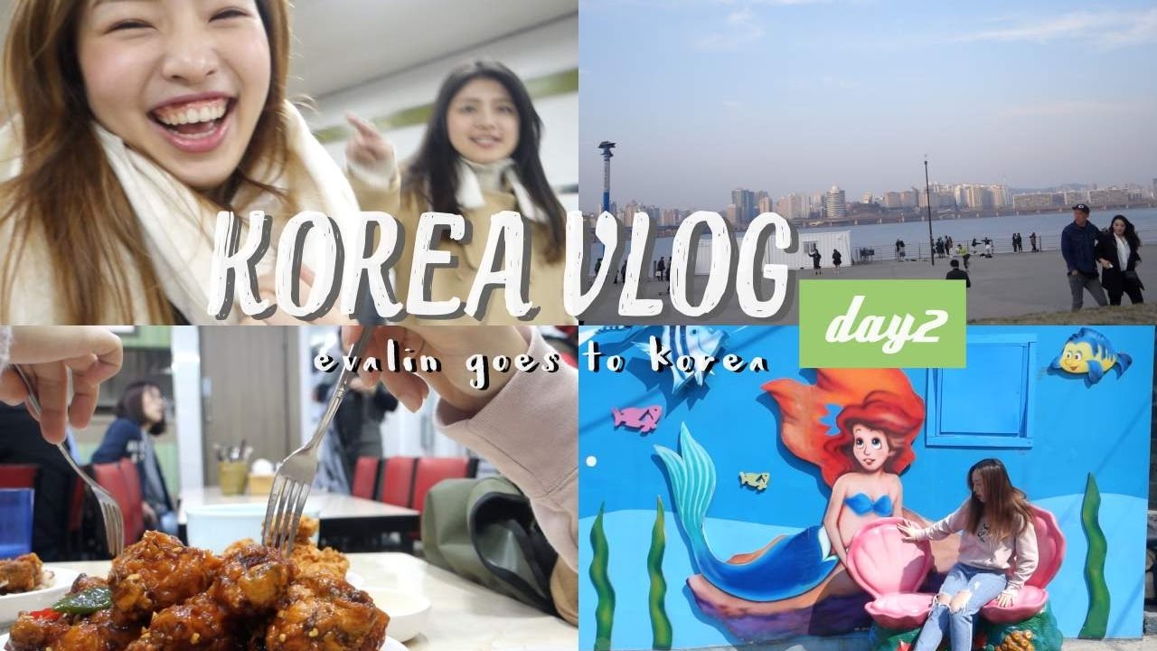 2017 Korea Vlog #day2 童話村、漢江公園野餐 l EVALIN
