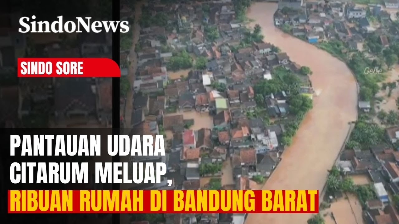 Pantauan Udara Citarum Meluap, Ribuan Rumah di Bandung Barat Tampak Bak Pulau-Pulau Kecil dari Udara