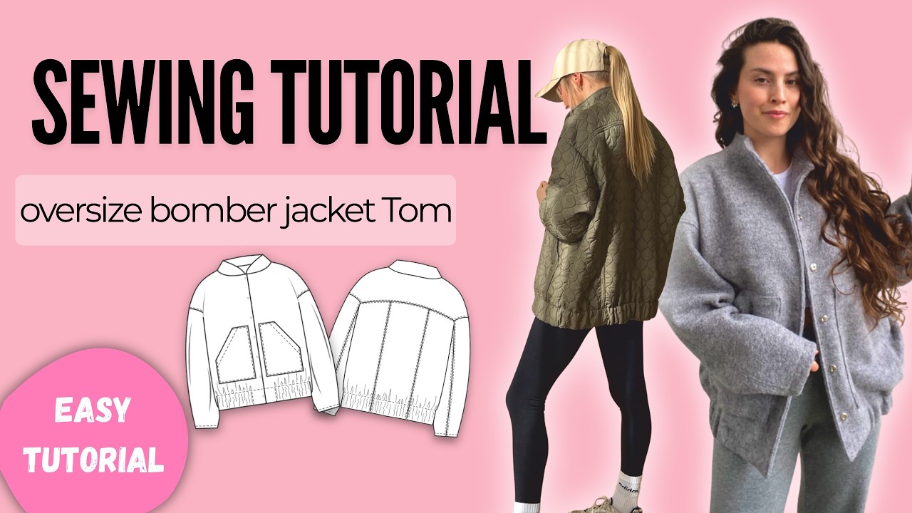 oversized bomber jacket Tom - detailed sewing tutorial + PATTERN / DIY