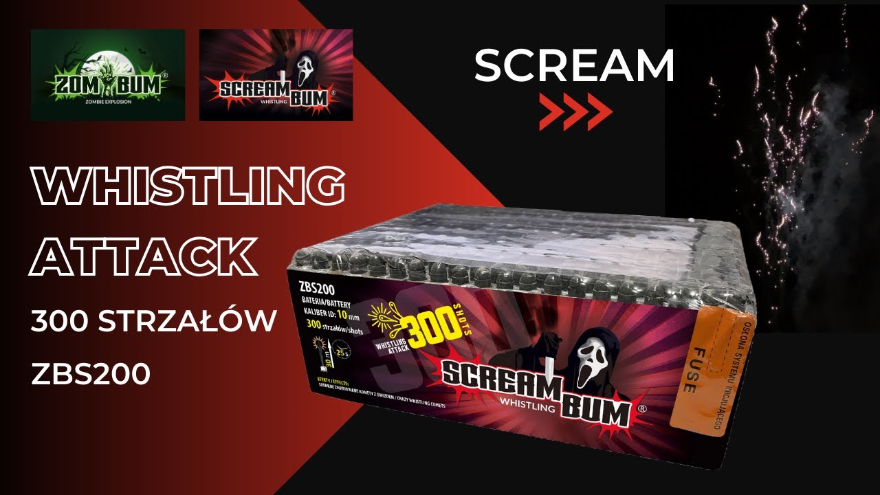 Whistling Attack Zom Bum Scream Bum 300sh 10mm ZBS200