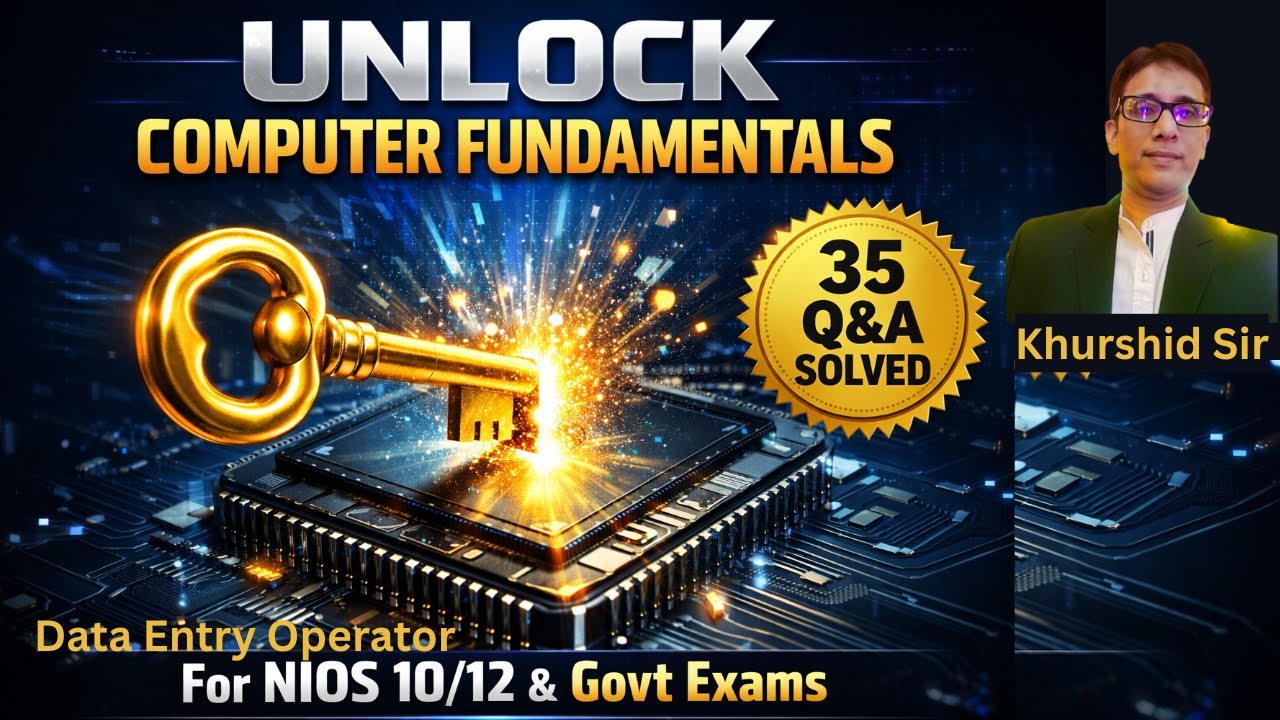 Computer Fundamentals in One Shot |  Solve 35 Important Q's for NIOS | All Competitive Exams