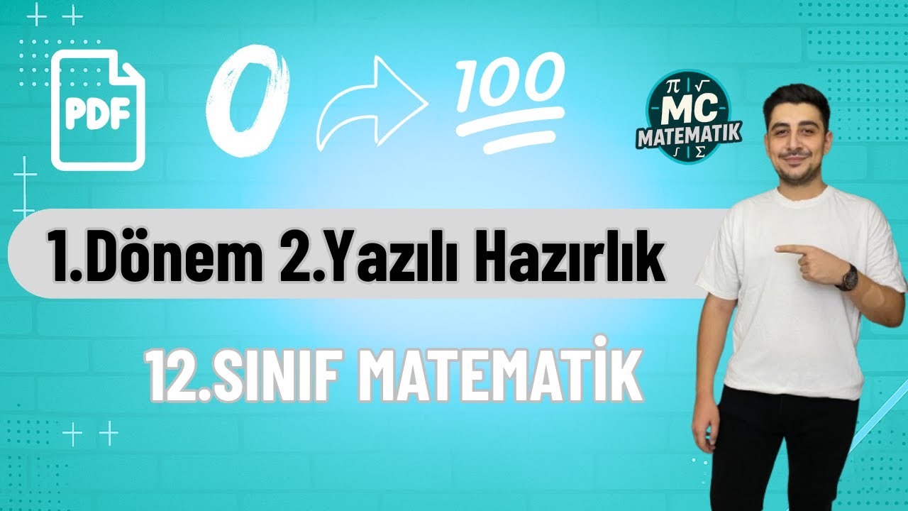 “12. Sınıf Matematik 1. Dönem 2. Yazılı Provası 💯 | En Güncel Sorular + Çözümler!”