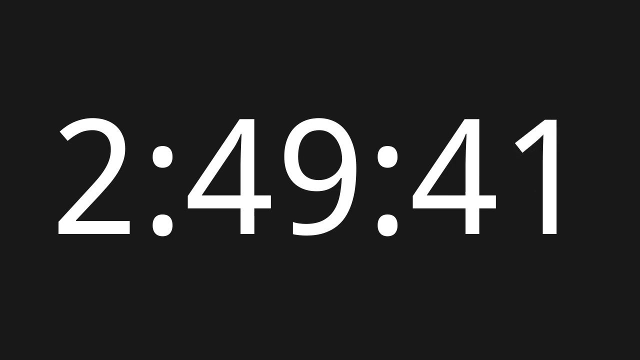 3 Hour Countdown timer