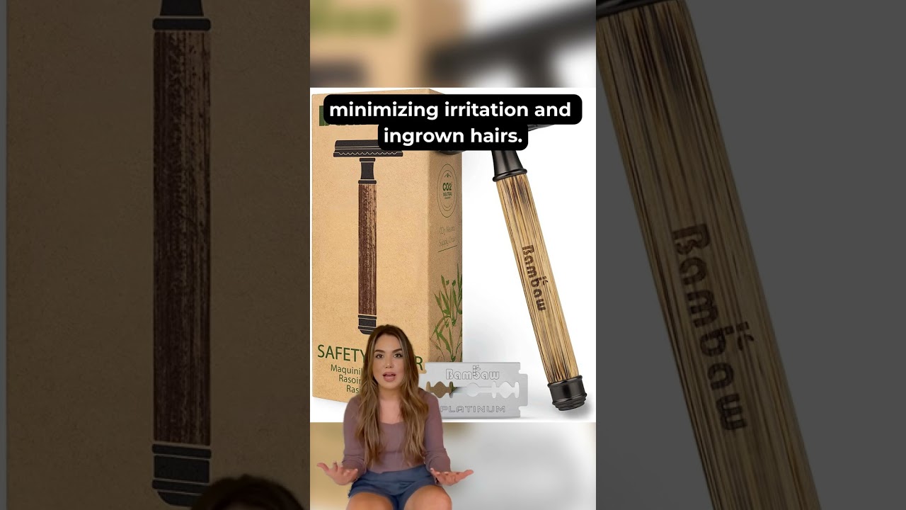 Double Edge Safety Razor Black |Bamboo Handle| 
