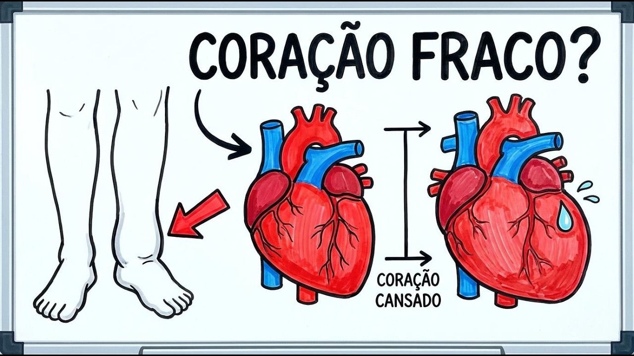 Insuficiência Cardíaca (Coração Fraco): Sintomas e Causas Explicados na Lousa