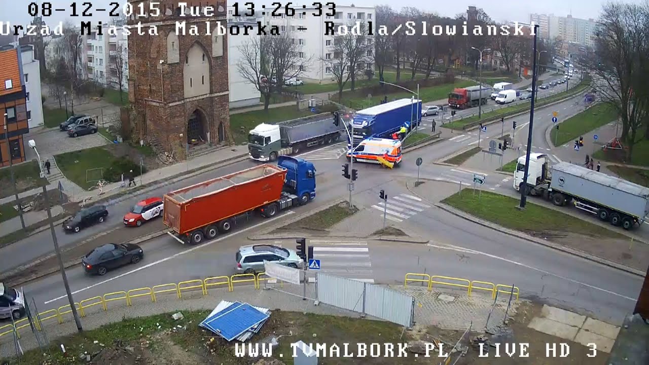 Malbork: Śmiertelne potrącenie na przejściu dla pieszych. Nagranie z kamery – 08.12.2015