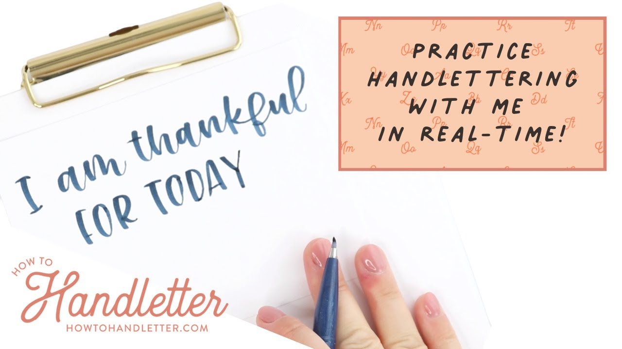 LETTER WITH ME! Handlettering Practice with Brush Pens | How to Hand Letter