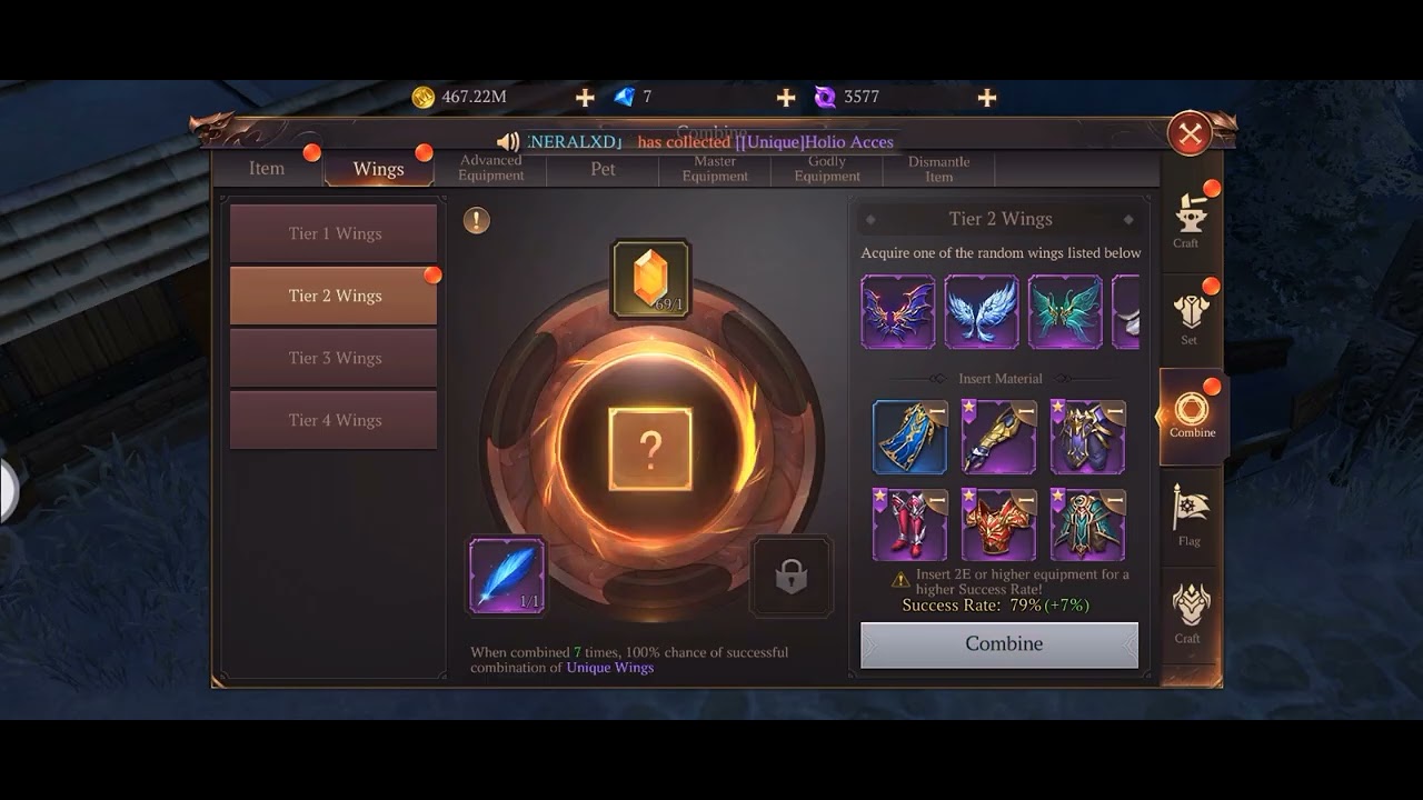 MU DARK EPOCH | CRAFTING CRYSTAL OF CHAOS, FEATHER OF CONDOR, FLAME OF CONDOR | DARK LORD STR