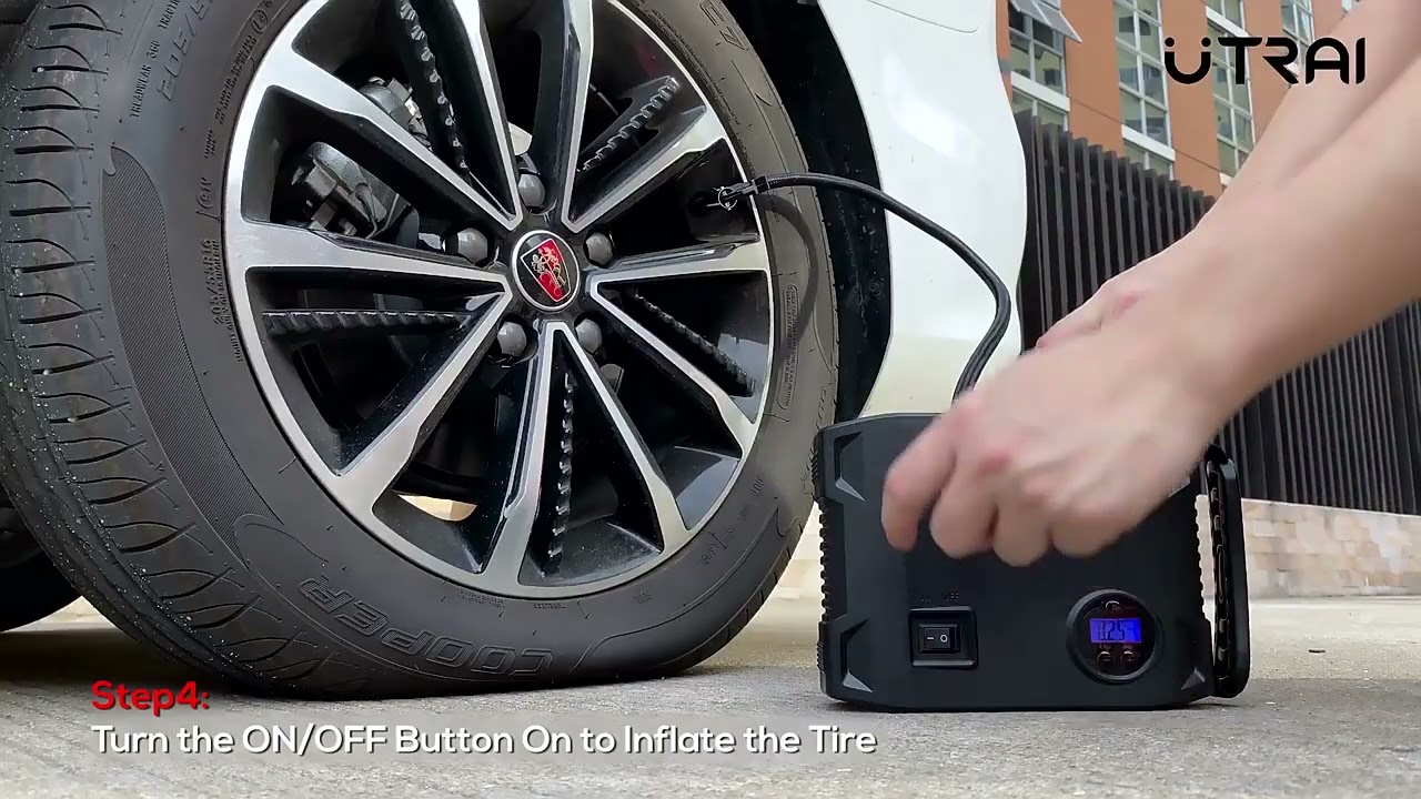 UTRAI 4 In 1 2000A Jump Starter Power Bank 150PSI Air Compressor Tire Pump Portable Charger Car