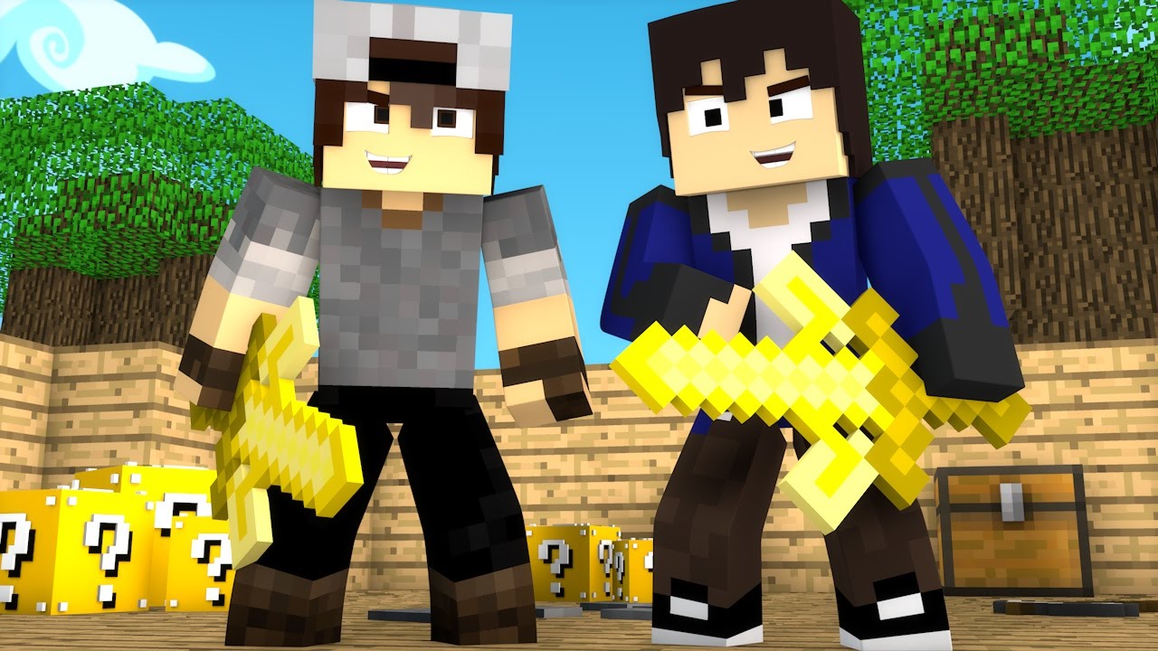 Minecraft: SORTE NO PVP - ESPADA DA LUZ!