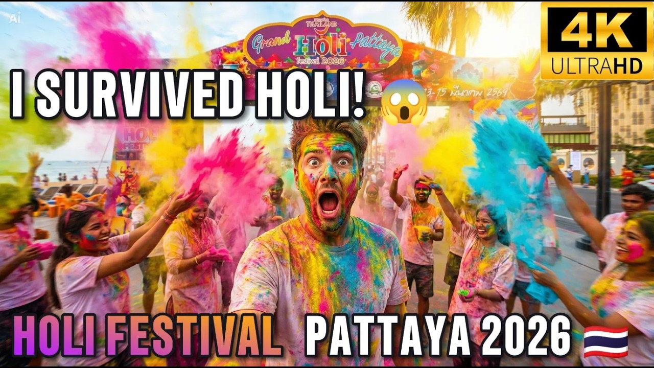 Festiwal Holi Pattaya Tajlandia 2026 🌈 Najbardziej kolorowy festiwal na świecie
