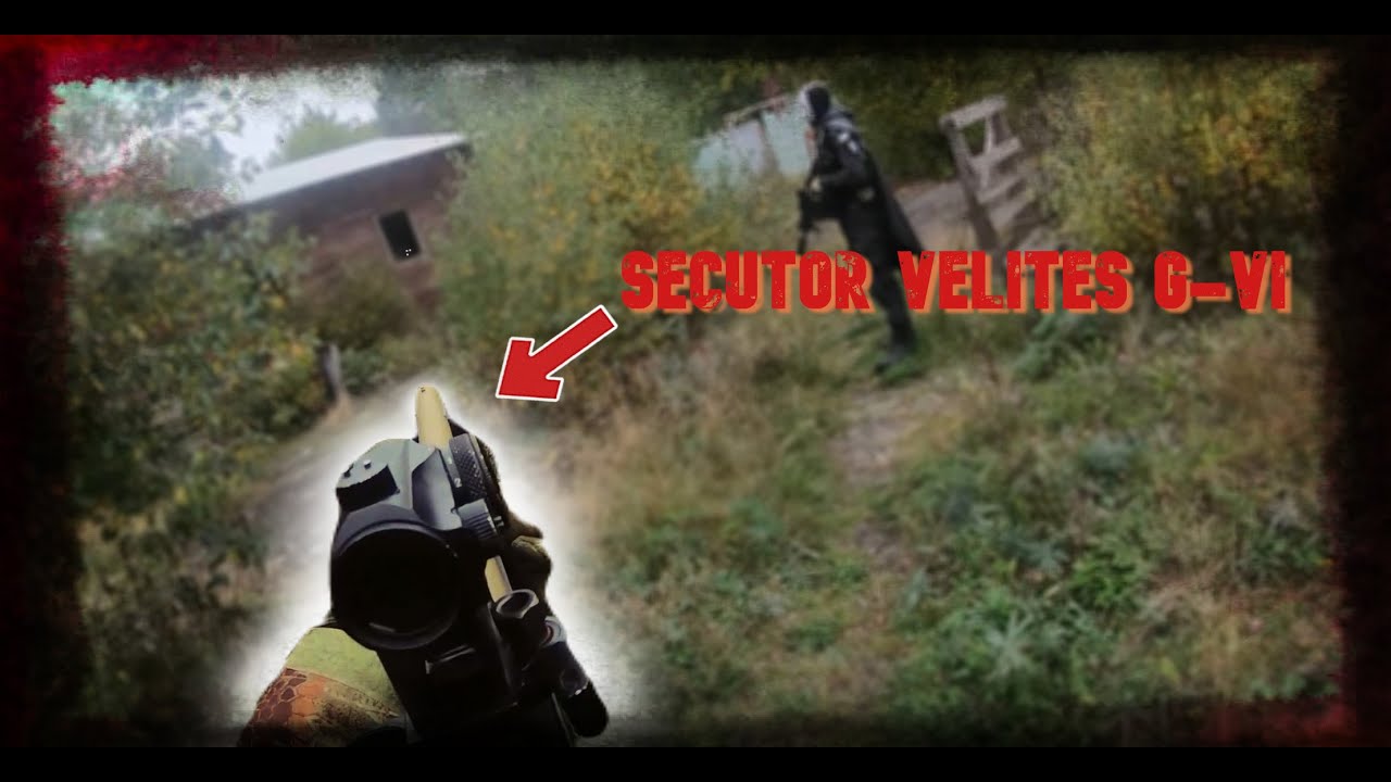 Secutor velites G-VI gas shotgun! (HPA tapped) First time airsoft shotgun gameplay!