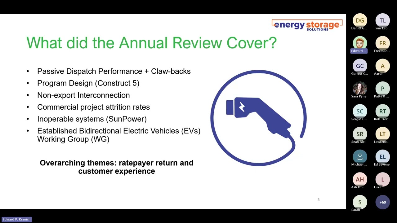 Energy Storage Solutions 2026 Program Update 1/21/2026