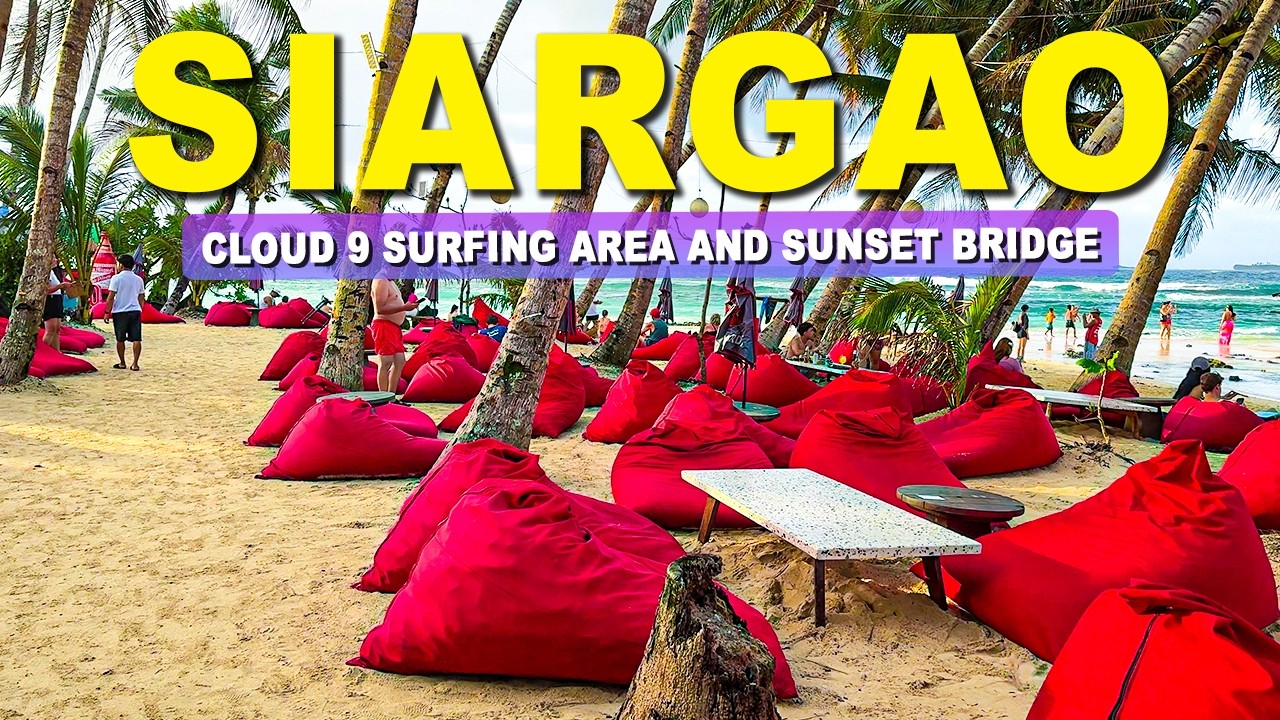 SIARGAO’s Famous Surf Area and Sunset Bridge 🇵🇭 | Island's two Iconic Destination