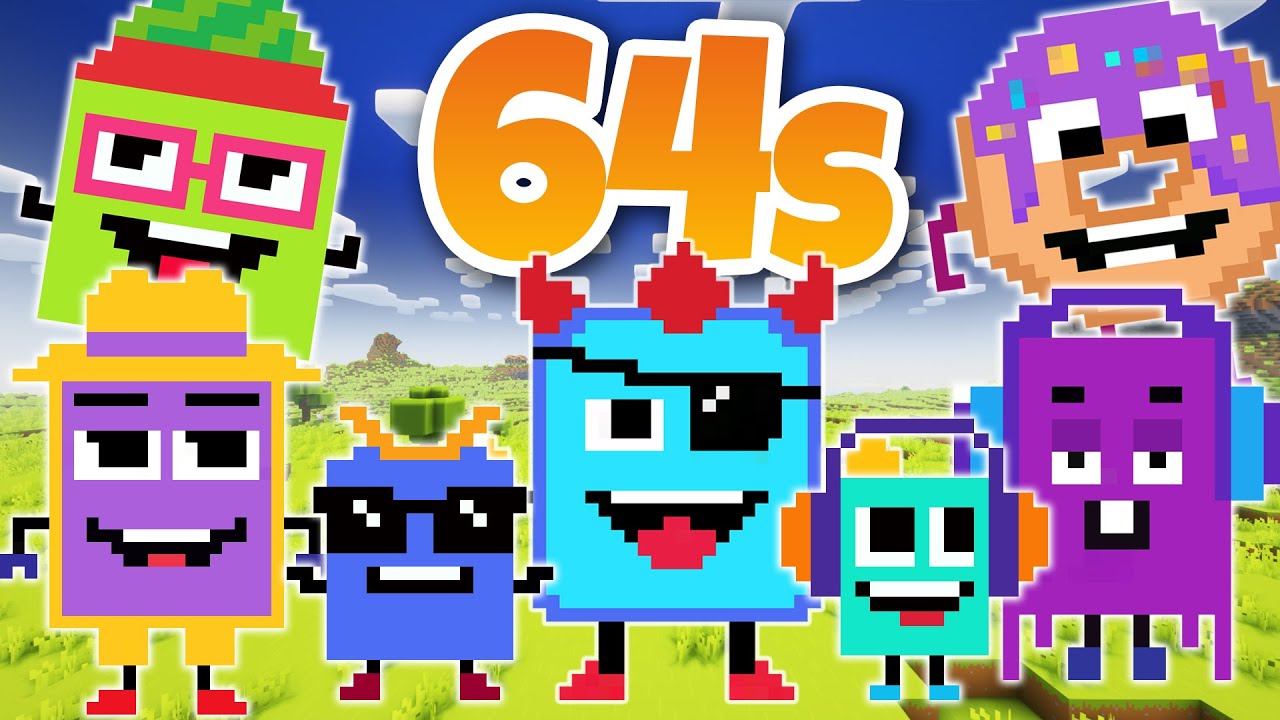 Песня «Счёт по 64» | Numberblocks Minecraft | Математическая песня для детей