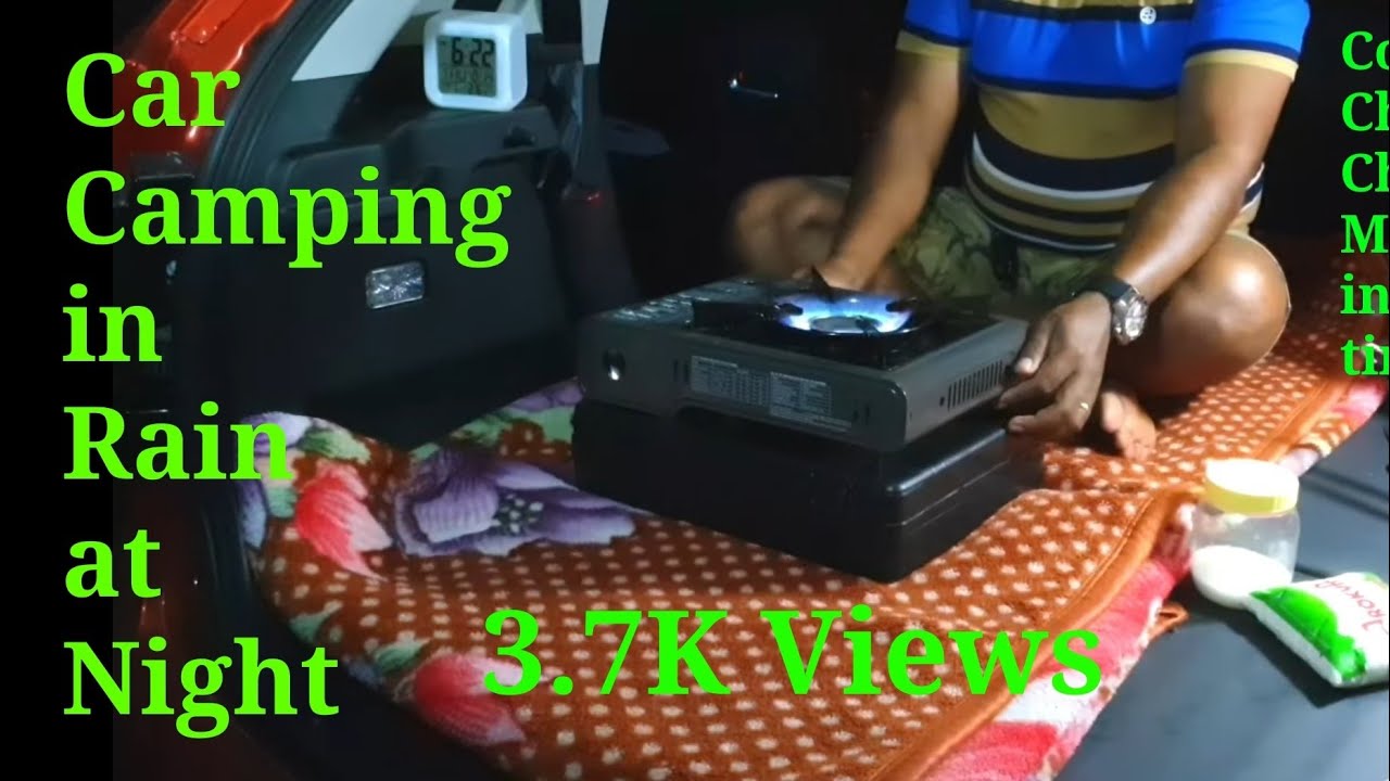 Night Rain Car Camping in the woods #camping #carcamping #ignis #campinginindia #rain