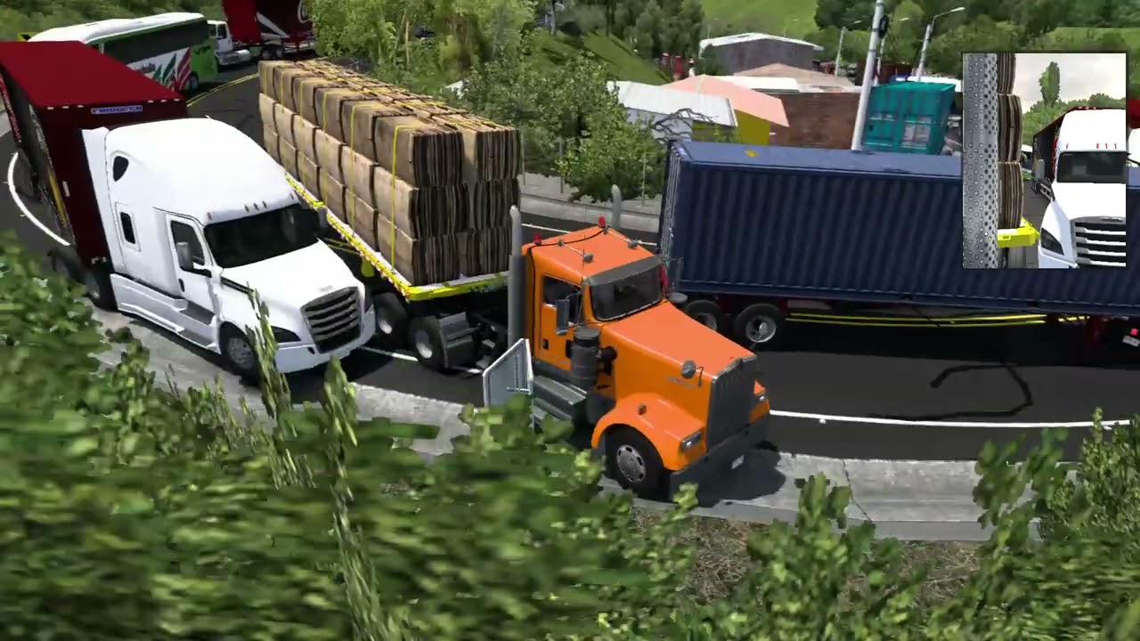 Accidente en plena curva - American Truck Simulator