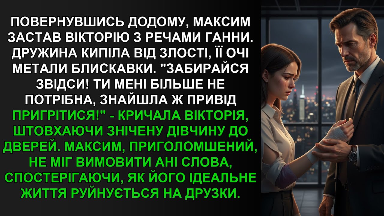 Повернувшись додому, Максим застав Вікторію з речами Ганни. Дружина кипіла від злості, її очі