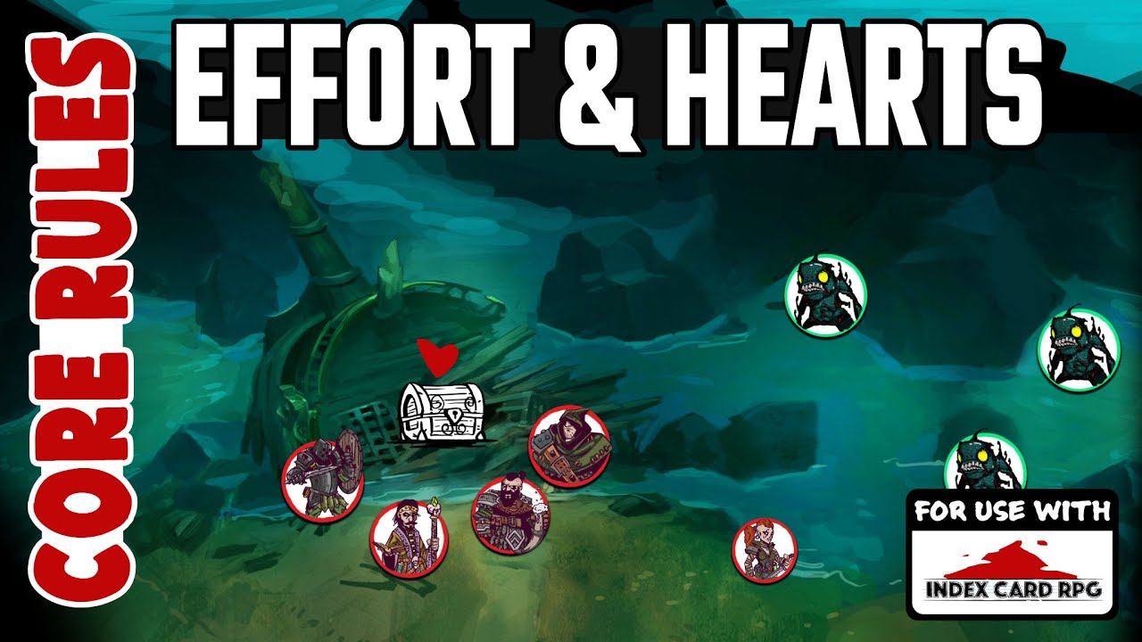 How Does EFFORT & HEARTS Work in Index Card RPG?