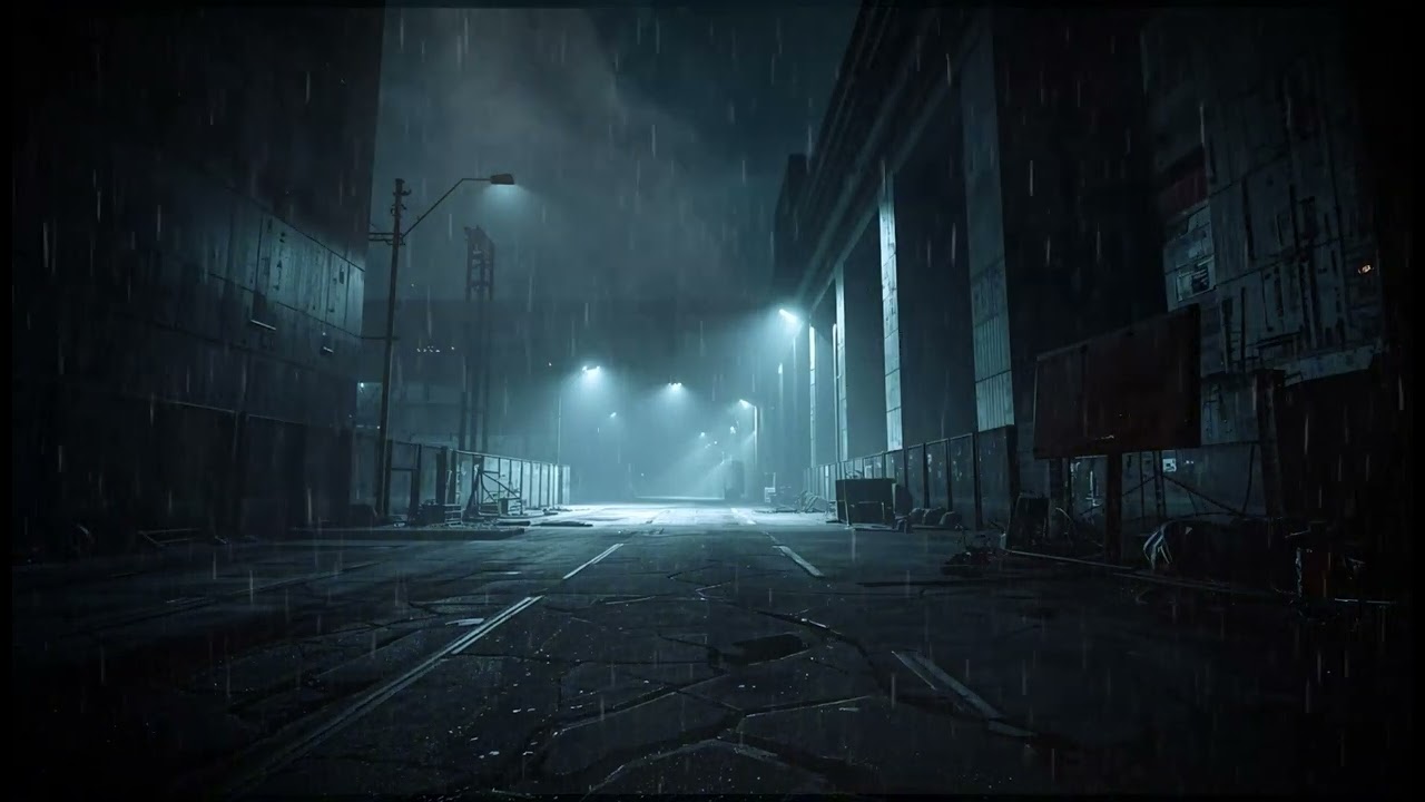 Rain on Old Street Among Historic Buildings — Calm Night Ambience | Relax • Study • Sleep