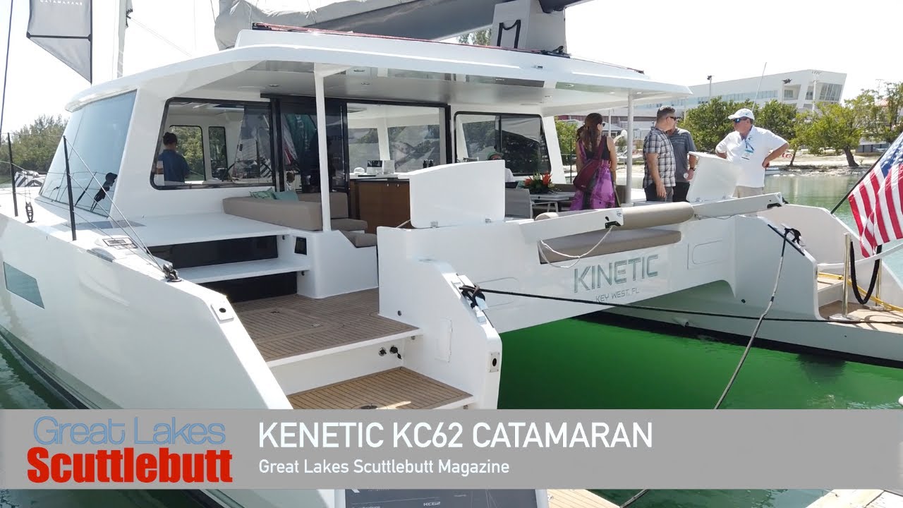 Walkthrough the Kinetic KC62 Catamaran! @The 2020 Miami International Boat Show!