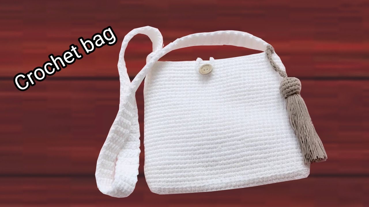 ถักกระเป๋าโครเชต์ crochet bag มือใหม่หัดถัก