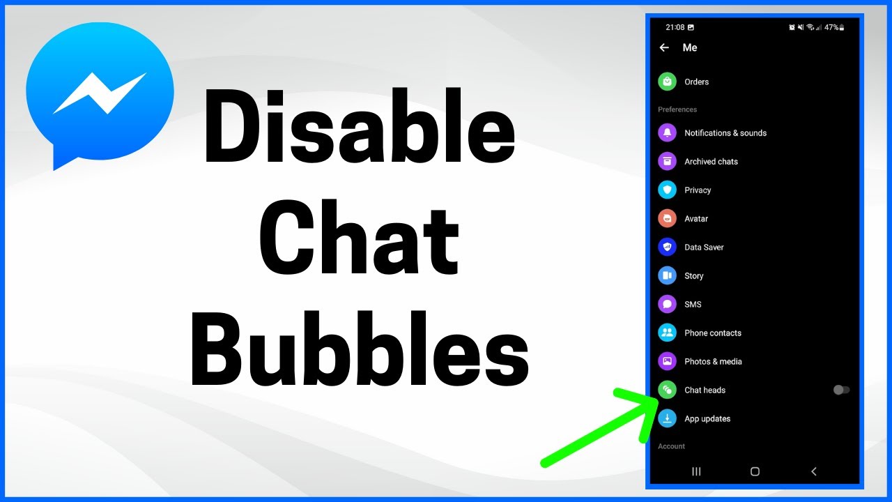 How to Disable Chat Bubbles on Facebook Messenger